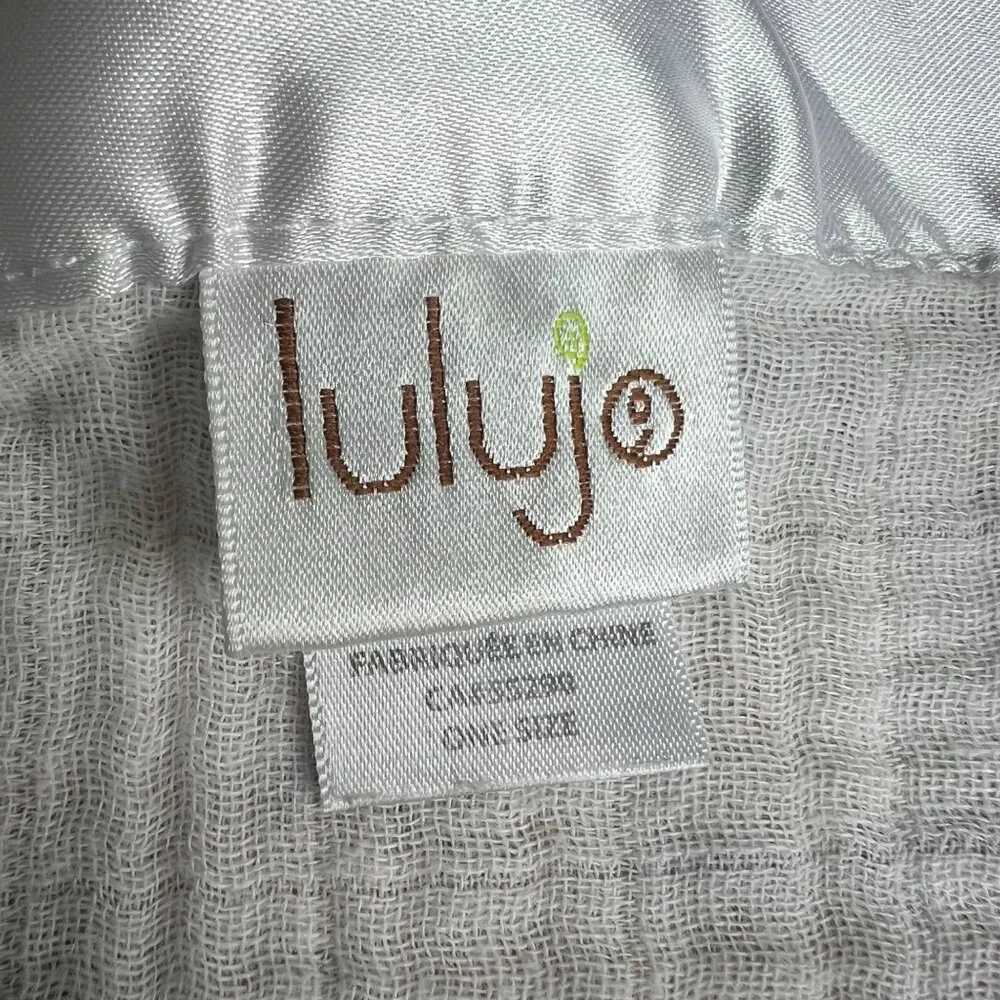 Lulujo Giraffe Lovey Baby Security Blanket Blankie Muslin‎ Cotton Satin Edge